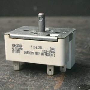 Whirlpool Range Infinite Switch (5.2-6.25A) 316436000 NL811458 240V
