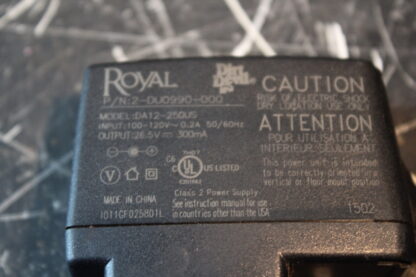 Royal Power Supply  Model: DA12-25OUS 26.5V 300mA – Image 2