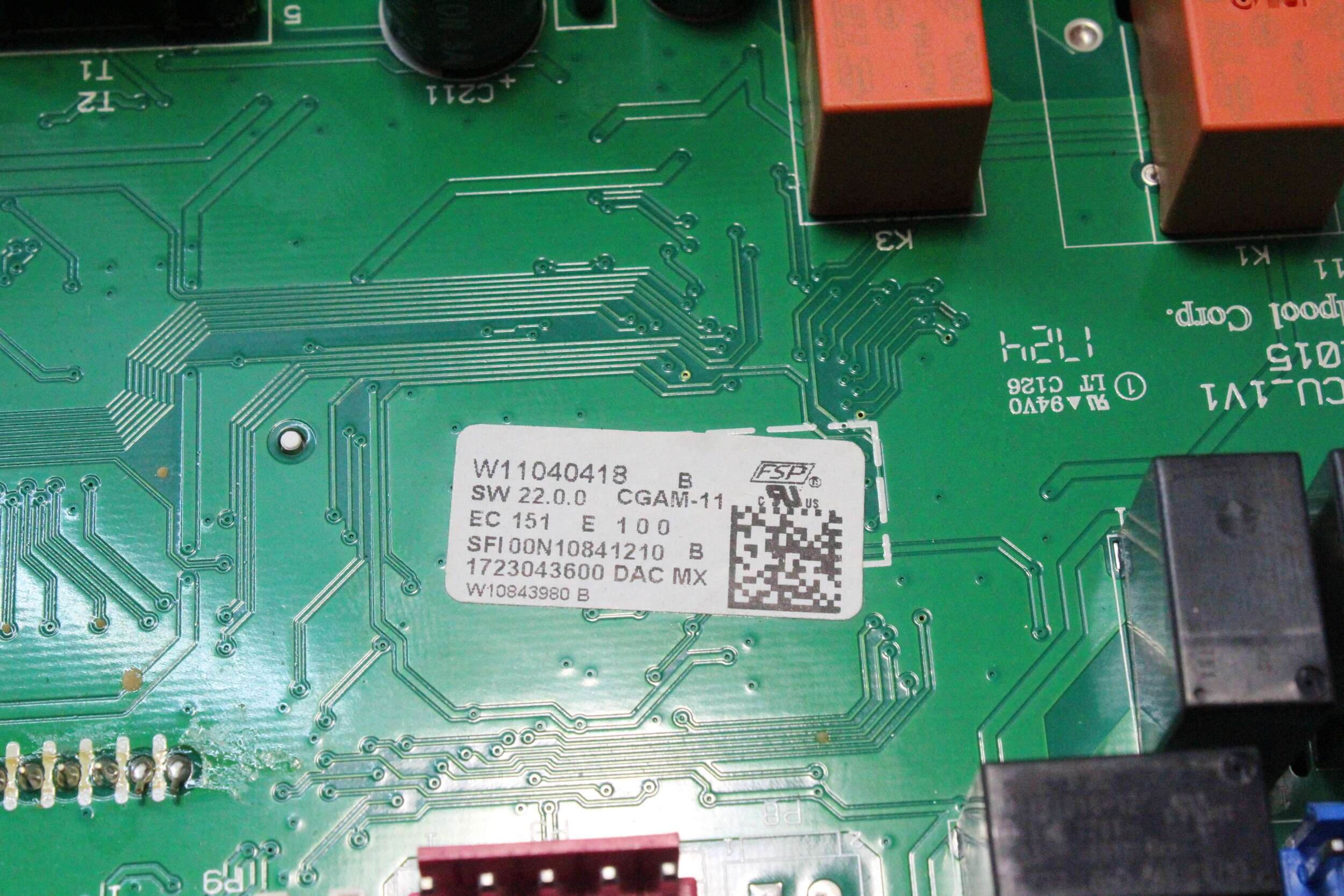 Whirlpool Oven Control Board W11040418 1723043600 W10843980 B