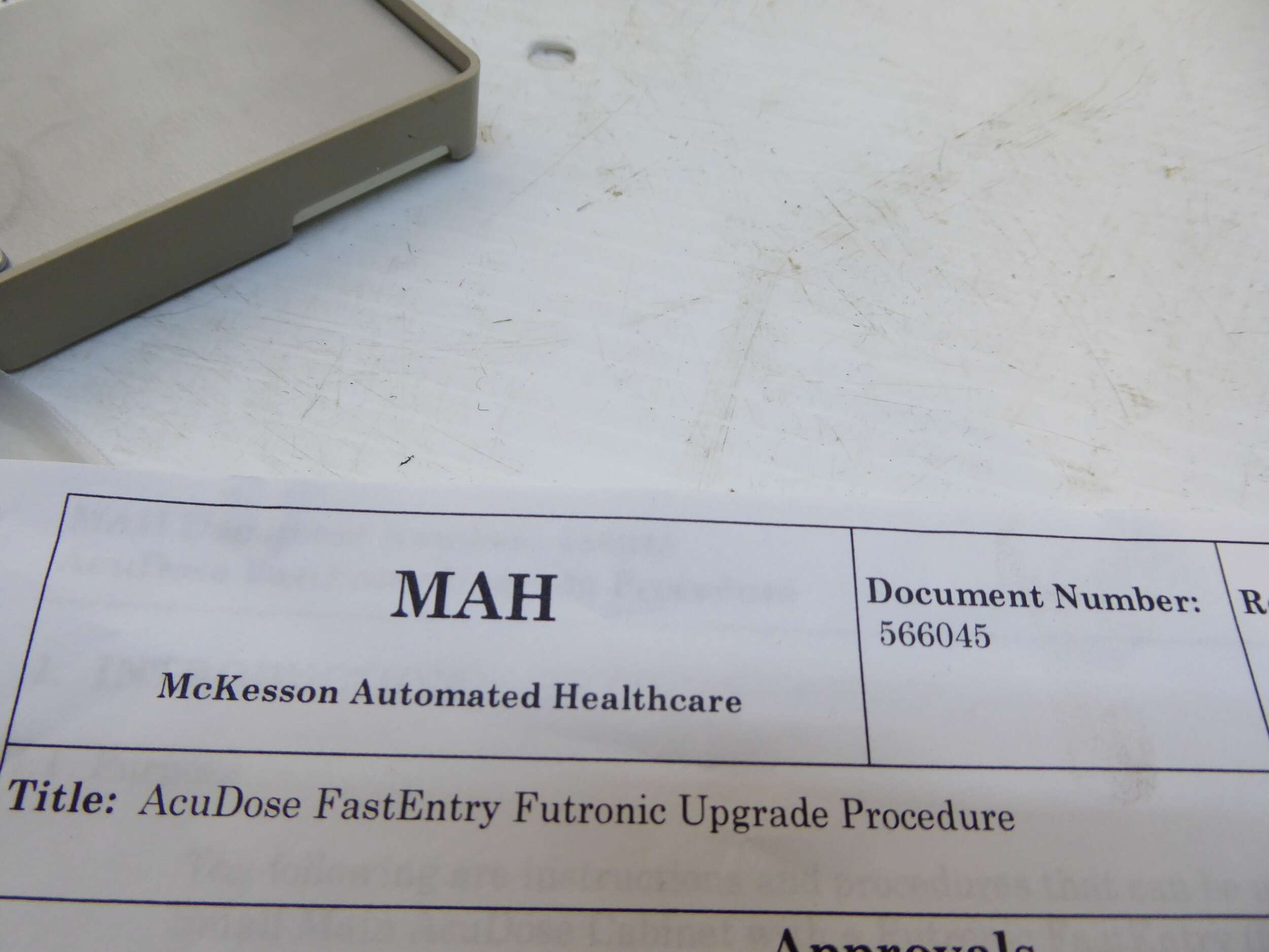 Acudose Fast Entry Upgrade Procedure McKesson Automated Healthcare