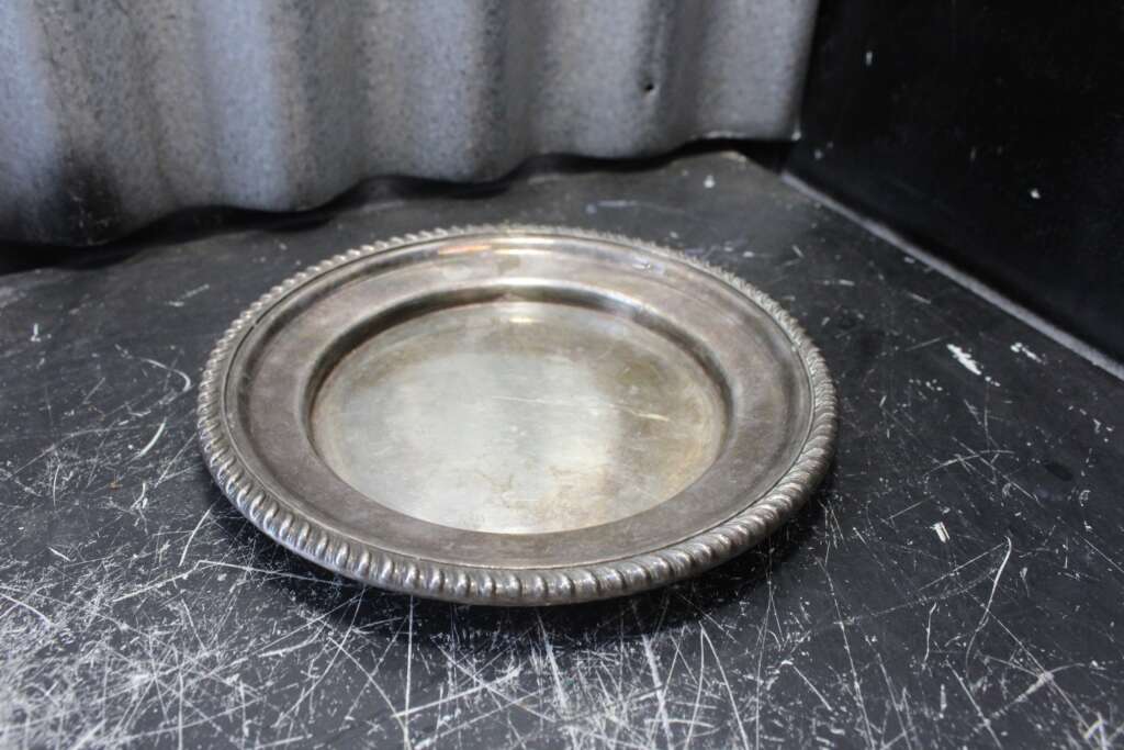 Petit plateau rond BIRKS Regency Plate E.P. on Copper