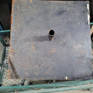 Support - plaque - base en acier carrée 30 ” x 30 ” avec tube 2 ” diamètre