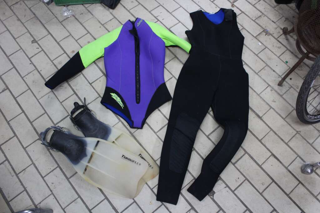 Combinaison plongée sous-marine Femme 9-10 + palmes