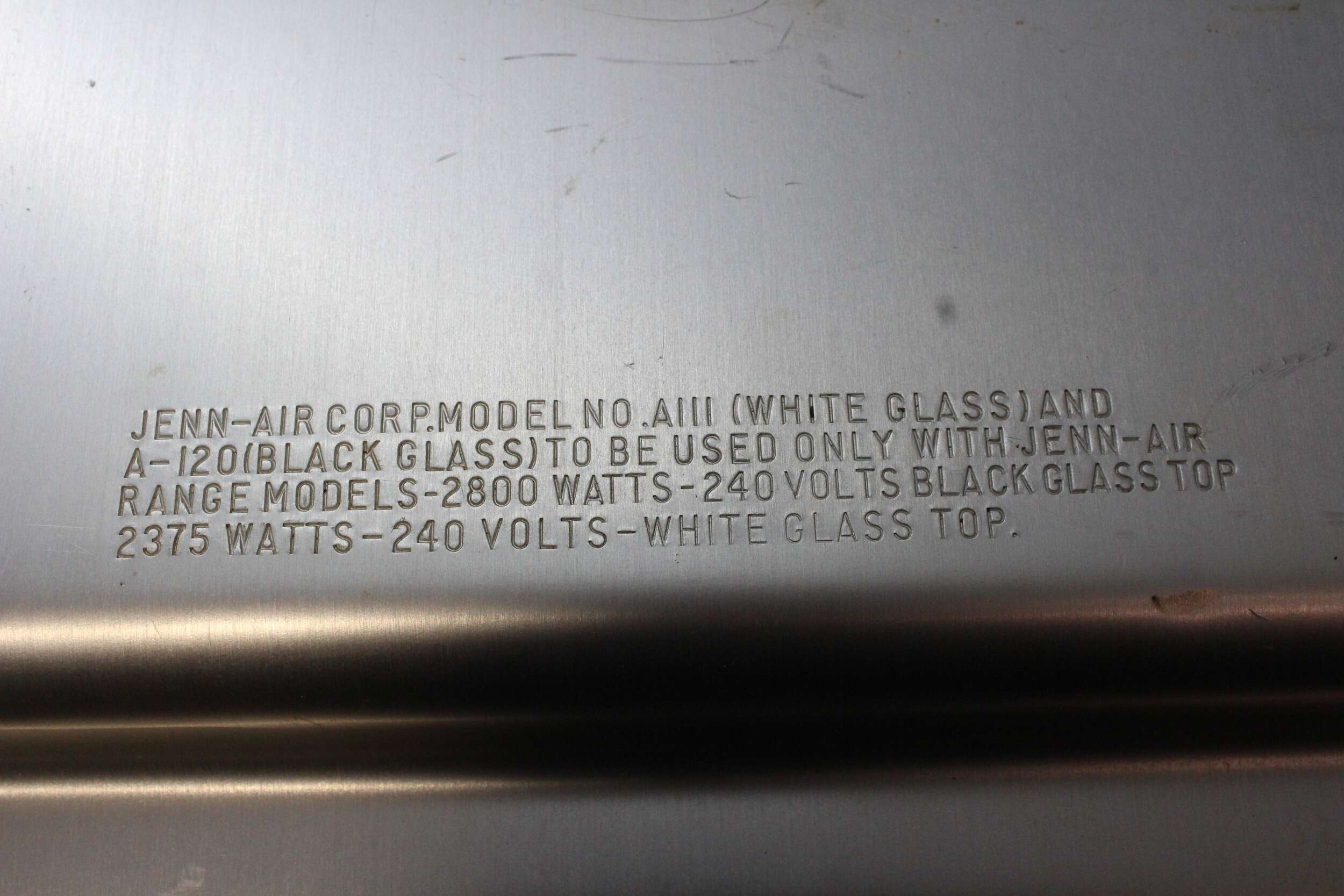 JennAir Oven Range Radiant Black Glass Cooktop Cartridge A120