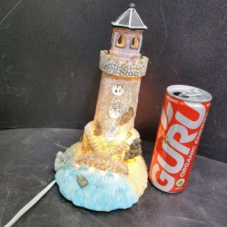 Vintage lighthouse lamp / castle lamp 9 inch tall