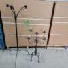 2x Bougeoirs en métal /  Vintage Floor Candle Holders