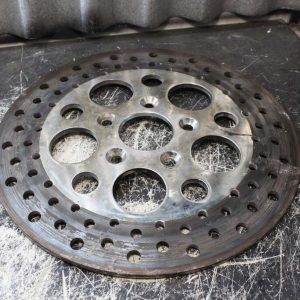 Engrenage / gear bombé en acier 11-1/2'' x 3/16'' pour projet DIY / Steampunk / Industriel