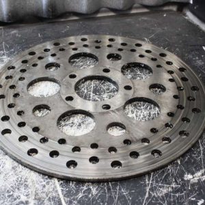 Engrenage / gear troué en acier 11-1/2'' x 3/16'' pour projet DIY / Steampunk / Industriel