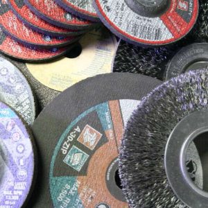 Discs, grinding wheels and brushes