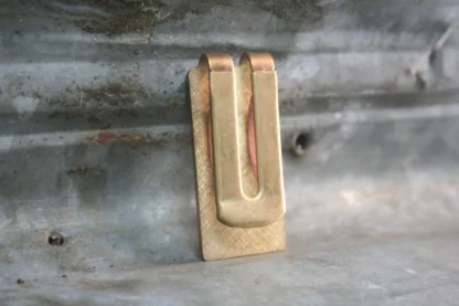 Pince à billet rectangle en laiton – Image 2