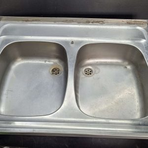 Évier de cuisine, 2 cuves, acier inoxydable, 31 1/2 " x 23 1/2" x 6" / Kitchen sink, 2 bowls