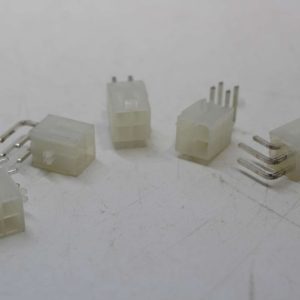Lot of 5 2x2 12V Molex Connector Header 4 Pos 4.2mm Right Angle New