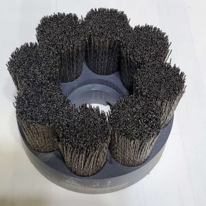 Weiler 86112 Burr-Rx 4" Shell-Mill Holder Disc Brush, .026/120CG Crimped Fill