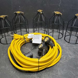Rallonge et éclairage temporaire NEUF - chantier 50 pieds - 5 lumières - 15A - BRAND NEW