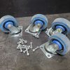 4 roues 4" x 1-1/4" swivel avec quincailleries