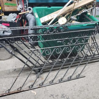 2x belles rampes d'escaliers ornementales en fer forgé martelé 54" x 42"