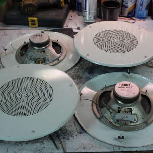 4 x AMX 8" Ceiling Speaker avec Input 70v -10W avec grille