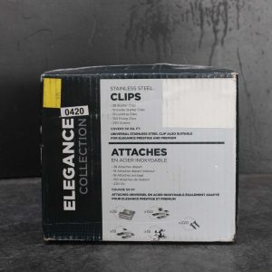 Attaches Élégance Prestige, 434 /pqt, acier inoxydable, argent