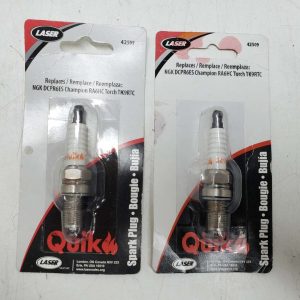 Set of 2x Spark Plug QUIK 42509 (replace NGK DCPR6ES Champion RA6HC Torch TK9RTC)