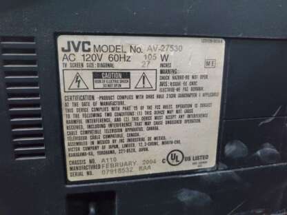 Télévision cathodique JVC AV-27530 27'' – Image 3