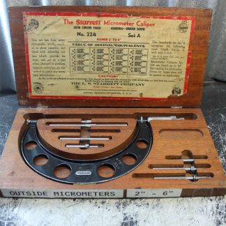 Outside Micrometer 2" to 6" STARRETT N0. 224 (incomplete, see pictures)
