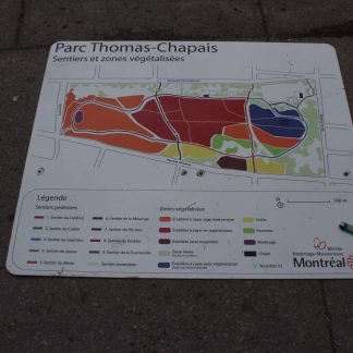 Signe pancarte aluminium /« Parc Thomas Chapis» 40.5 X 30 X 1 1/4pouce