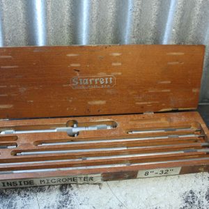 STARRETT Inside Micrometer 8" to 32" (incomplete and box is broken, see pictures)
