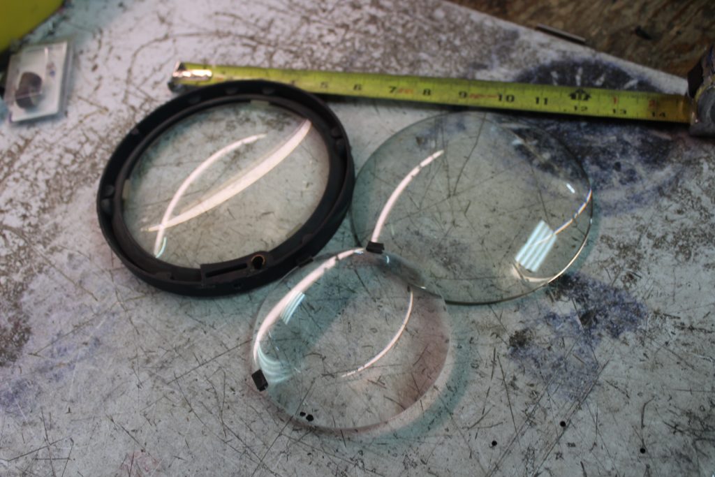 3 lentilles en verre pour projet