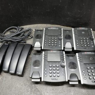 Lot of 4x Polycom VVX 411 - 12-line PoE IP Phone (no power adapter)