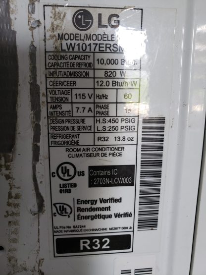 Climatiseur de fenêtre 10000BTU - LG (LW1017ERSM) – Image 3