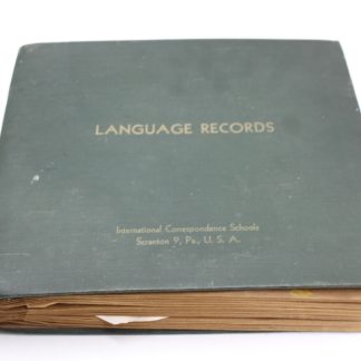 International Correspondence Schools 10” Vinyl English Language Records Lessons