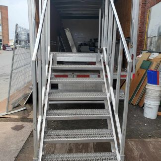 Escalier en aluminium extérieur commercial démontable à 6 marches de 35" hauteur de 50"