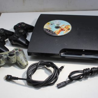 Sony Playstation 3 Slim PS3 CECH-2501A 160GB w/ GTA V, 3 Controllers Cables