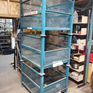Bac, panier en métal industriel - Stackable Metal Bins Baskets - pallet, racking