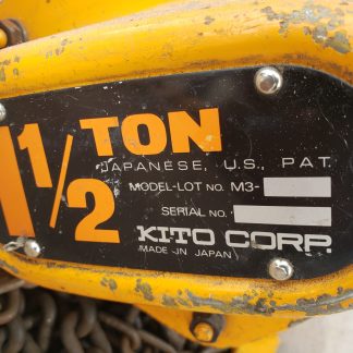 Palan à chaîne 1-1/2 ton - chain block KITO