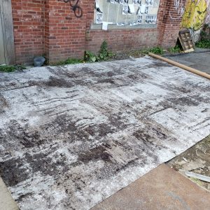 2x grand tapis d'intérieur, couleur abstraite 112"x125" et 227"x125"