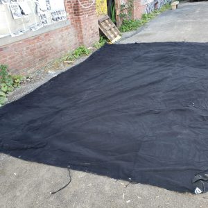 Rideau - tissu - canevas noir opaque 12' x 20' (stage, scène, théâtre, photo) TRPWORLDWIDE
