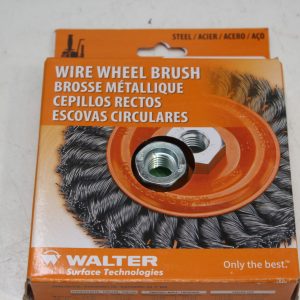 Walter 13L504 5x3/8x5/8-11 Wire Wheel Brush with Knot Twisted Wires .02 Steel