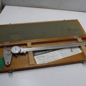 Mitutoyo No. 505-628-50 Dial Caliper 12”/.001” W/Wood Case