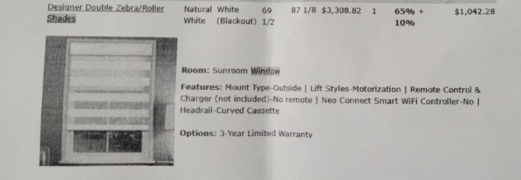 NEUF / BRAND NEW - Select Blinds stores motorisés - automatic blinds - 69 1/2 x 87 1/8