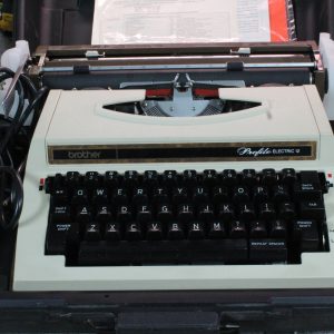 Vintage 1970s Brother Profile Electric 12 Typewriter with Case - FUNCTIONAL -