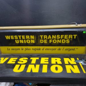 Lot de 2 enseignes néon de Western Union - VENDU COMME TEL -