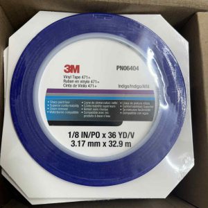 3M Vinyl Tape 471+ Indigo - 3.17mm x 32.9m - Box of 9 rolls