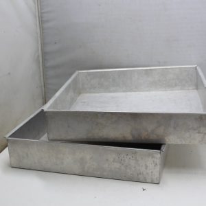 Lot de Bacs/boîtes métal aluminium  14"x14"