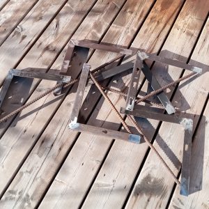 Équerre HEAVY DUTY 12"  x 12" (pas peinturé, pour atelier ou style industriel)