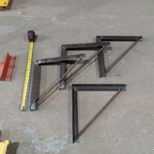 Équerre HEAVY DUTY 15"  x 15" (pas peinturée, pour atelier ou style industriel)