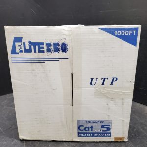 Elite Cat5e Riser (CMR), 1000ft, UTP 24AWG, Copper, 350MHz, UL Certified, Blue