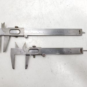 Lot de 2x vernier en métal - vintage caliper - made in spain