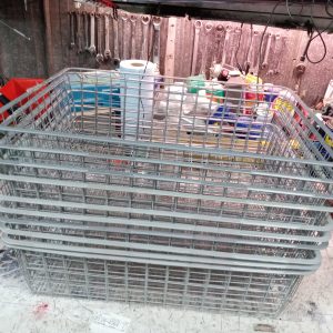 10 paniers grillagés en acier 21" x 16-1/2" x 6"