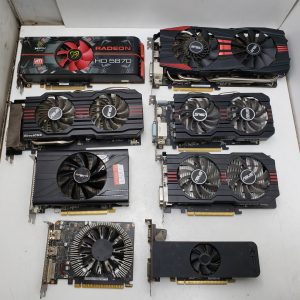 Lot of 8x Graphics Video Cards - DVI, HDMI, Display port (DirectCUII, GTX780,  HD5870, HD7770, etc)